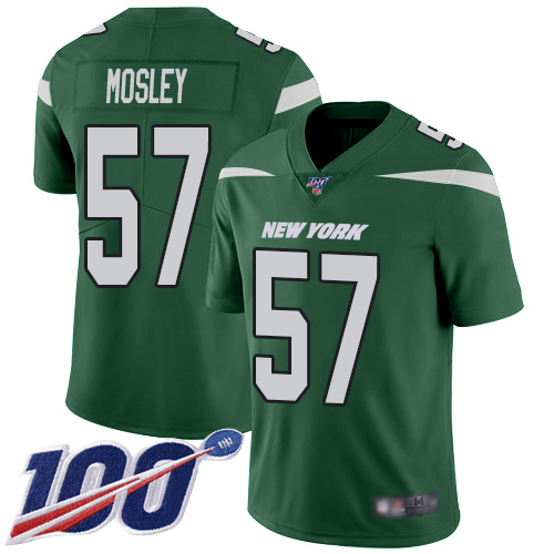 New York Jets Limited Green Youth C.J. Mosley Home Jersey NFL Football #57 100th Season Vapor Untouchable->youth nfl jersey->Youth Jersey